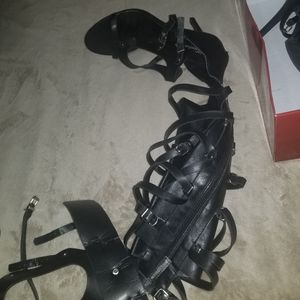 Knee high gladiator heels